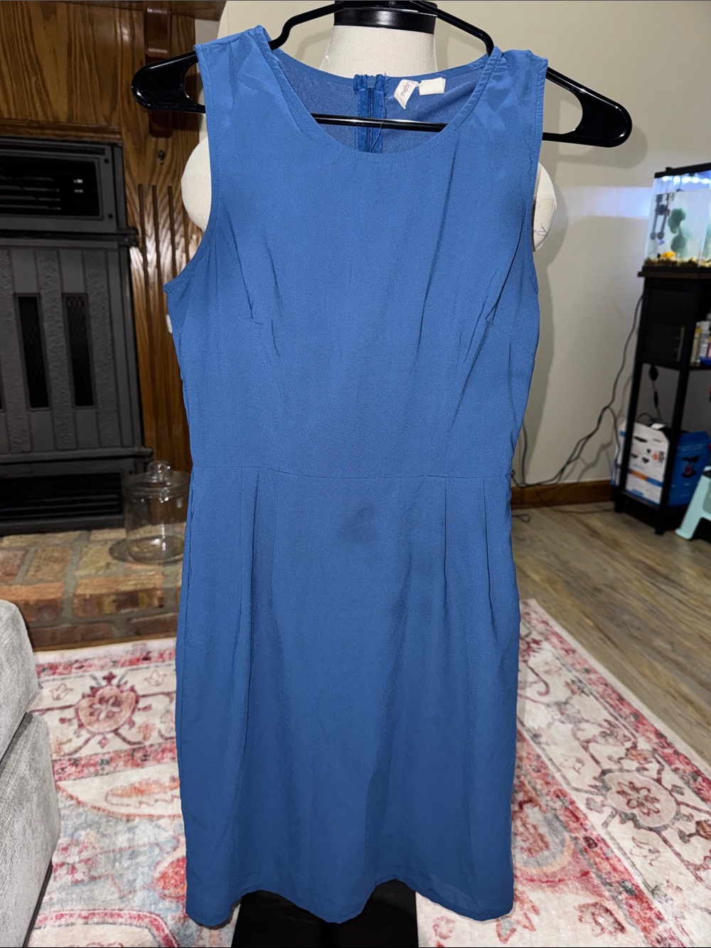 Japna Sleeveless Cobalt Blue Midi Dress